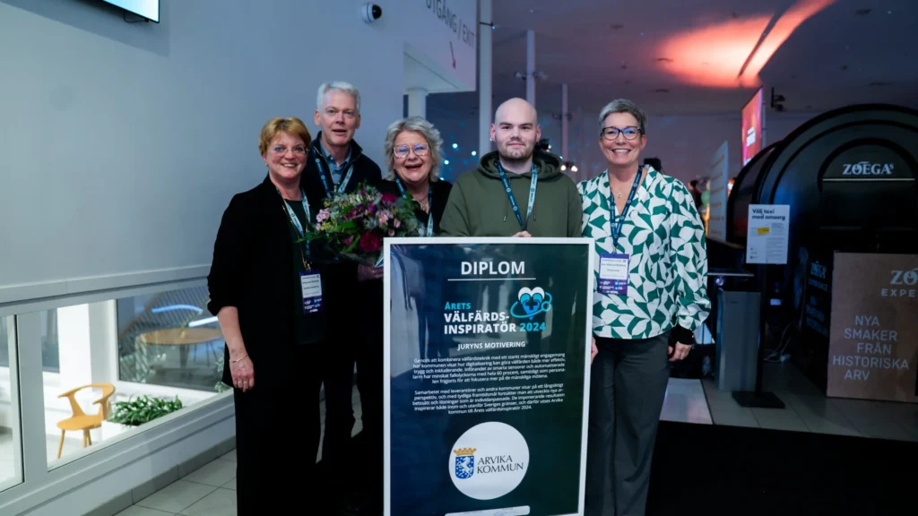 Under mässan Framtidens vård 2026 (21-22 jan) som arrangeras av Live Expo ska
Årets Välfärdsinspiratör utses.

På bilden: 2025 års vinnare Arvika kommun.

Välkommen att nominera här!